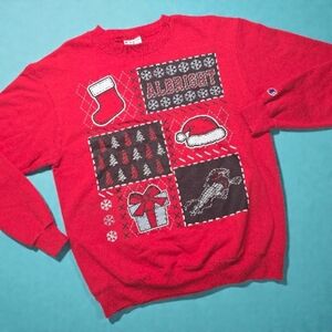 Champion Albright Lions Xmas Sweater Style Crewneck Sweatshirt College Medium